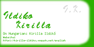 ildiko kirilla business card